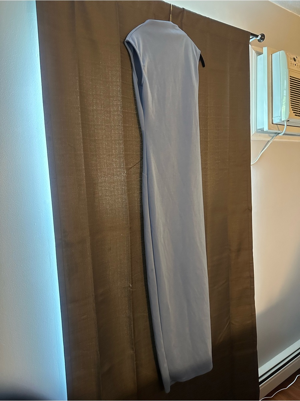 Sky Blue Twist-Side Evening Gown - Picture 3 of 4